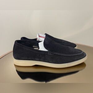 Suitsupply Navy Suede “Summer Walk” Style Slip-On Loafers – Size EU 43 / US 10